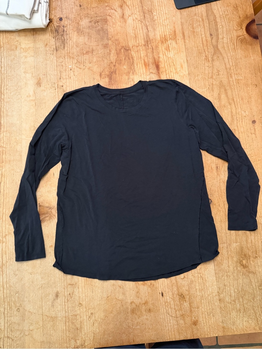 lululemon athletica Black Long-Sleeve Crew Tee